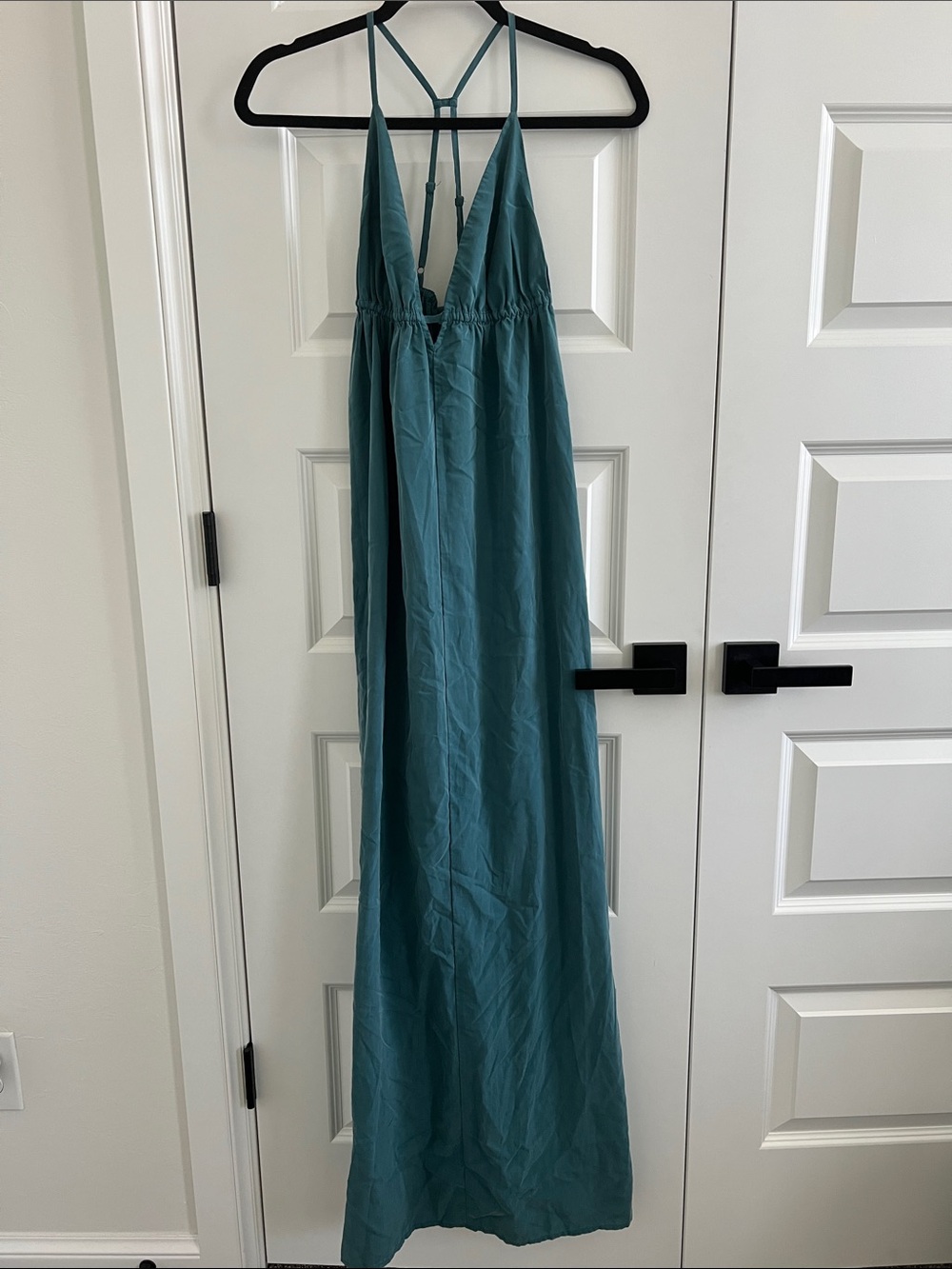 silence + noise Teal Maxi Dress with Strappy Back